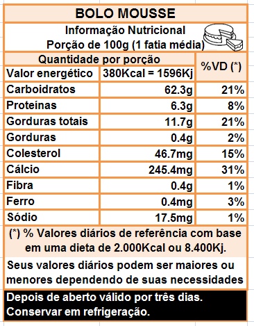 BOLO MOUSSE